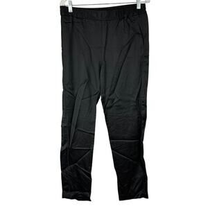 The Kooples Black Satin Joggers Women's Size 2 New With Tags Condition